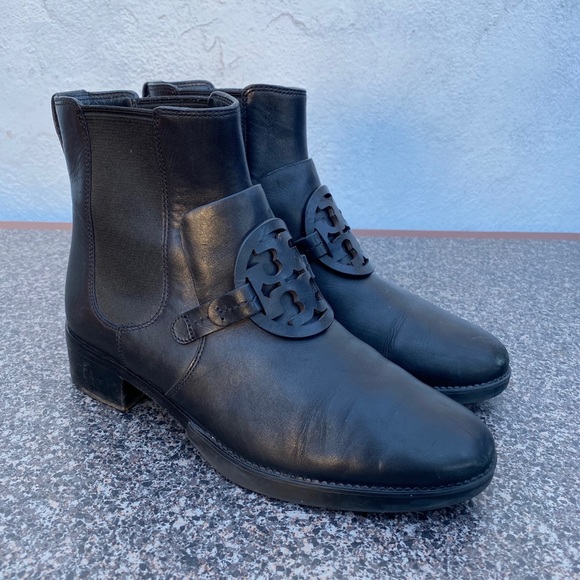 Tory Burch, Miller Logo Medallion Chelsea Bootie - Picture 2 of 12